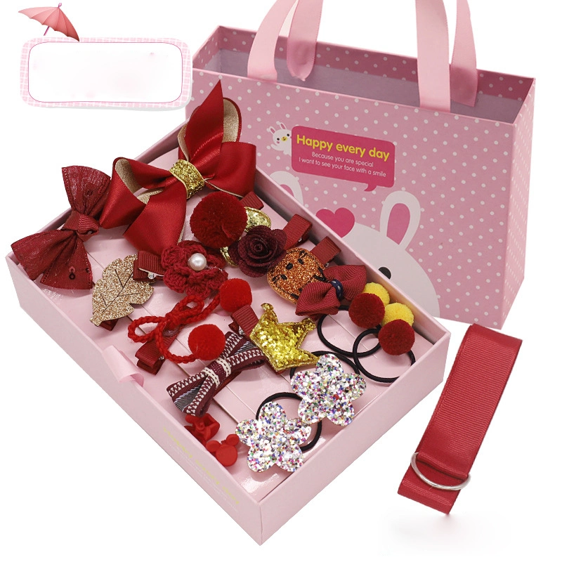 Gift Box Packing Children&prime;s 18 Pieces Hair Accessories