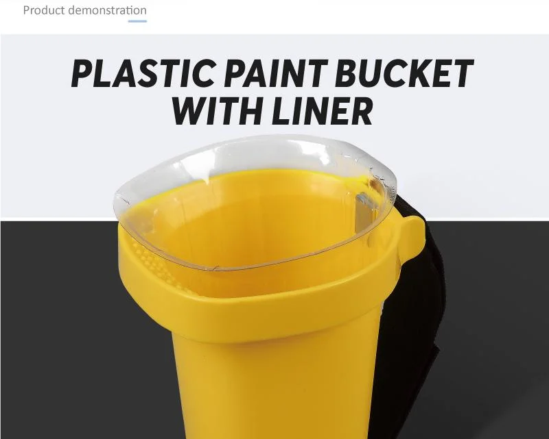 MSN Yellow Plastic Paint Bucket with Liner for Packing Paint Paint Accessories